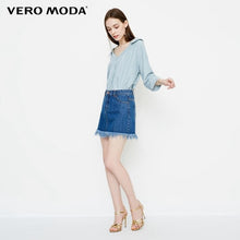 Load image into Gallery viewer, Vero Moda Women's Lace-Up Collar Stripe 3/4 Sleeves Shirt | 318331525