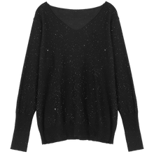Load image into Gallery viewer, ELFSACK Black Solid Minimalist Bright Casual Knit Pullover Sweater Women 2020 Spring Pure Long Sleeve Ladies Daily Basic Top
